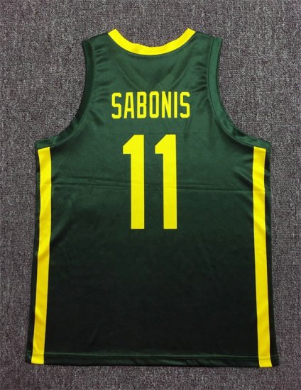 11 Sabonis 2019 FIBA Basketball World Cup Lithuania Team Green Jersey